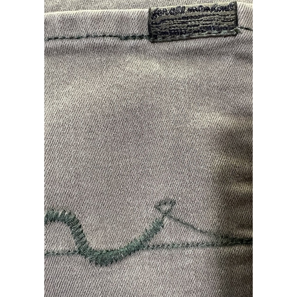 7 For All Mankind Shorts Women 27 Olive Green Denim Cut Off Raw Hem Daisy Dukes - Picture 3 of 9